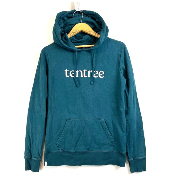 tentree Tops - TENTREE‎ Hoodie Womens Small Teal Green Organic Cotton Pullover Sweatshirt